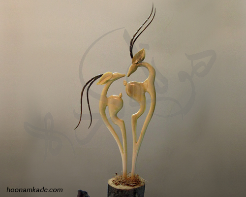 جفت غزال طرح کمانی