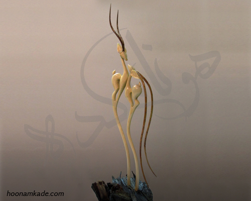جفت غزال تک پا طرح عاشق
