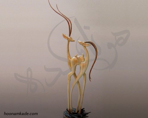 جفت غزال دو پا طرح عاشق