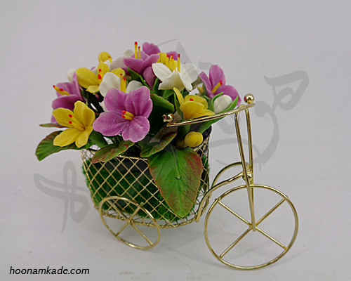 دوچرخه با گلهای چینی2