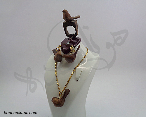 سِت گنجشک (گردن آویز، گوشواره، انگشتر)