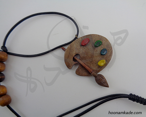 گردن آویز پالت رنگ با قلمو